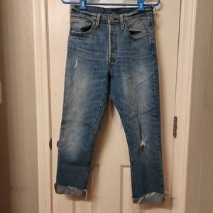 Levi's cropped 501s